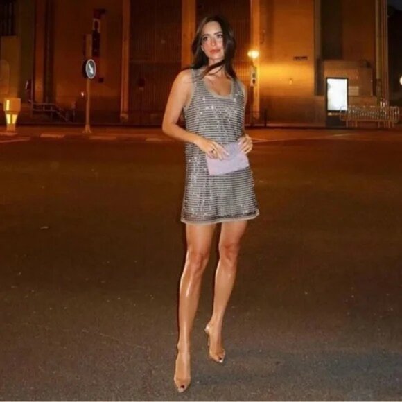 Zara Dresses & Skirts - NWT & Rare Zara Linen Studded Mini Dress Large